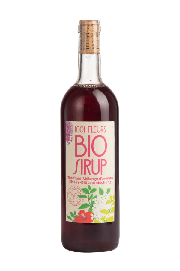 Bio Sirup Ice Tea Blütenmischung | sirop thé froid mélange d'arômes bio 7.5dl